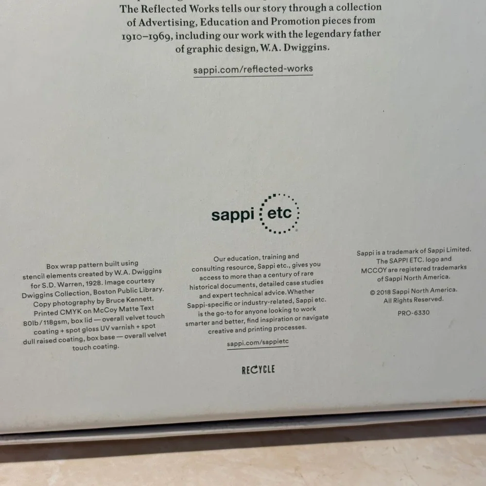 Sappi The Reflected Works WA Dwiggins 12 Blank Card Set Graphic Design History